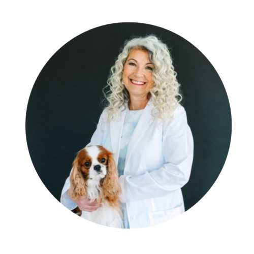 Dr Judy Morgan with dog